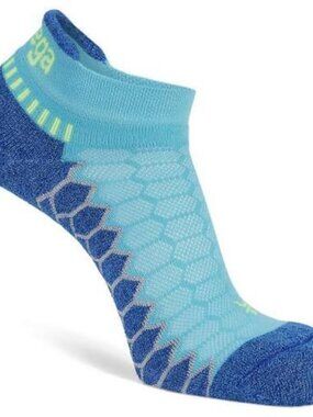 Balega Antimicrobial Silver No Show Socks Women's Small NWT Silver/Colbalt